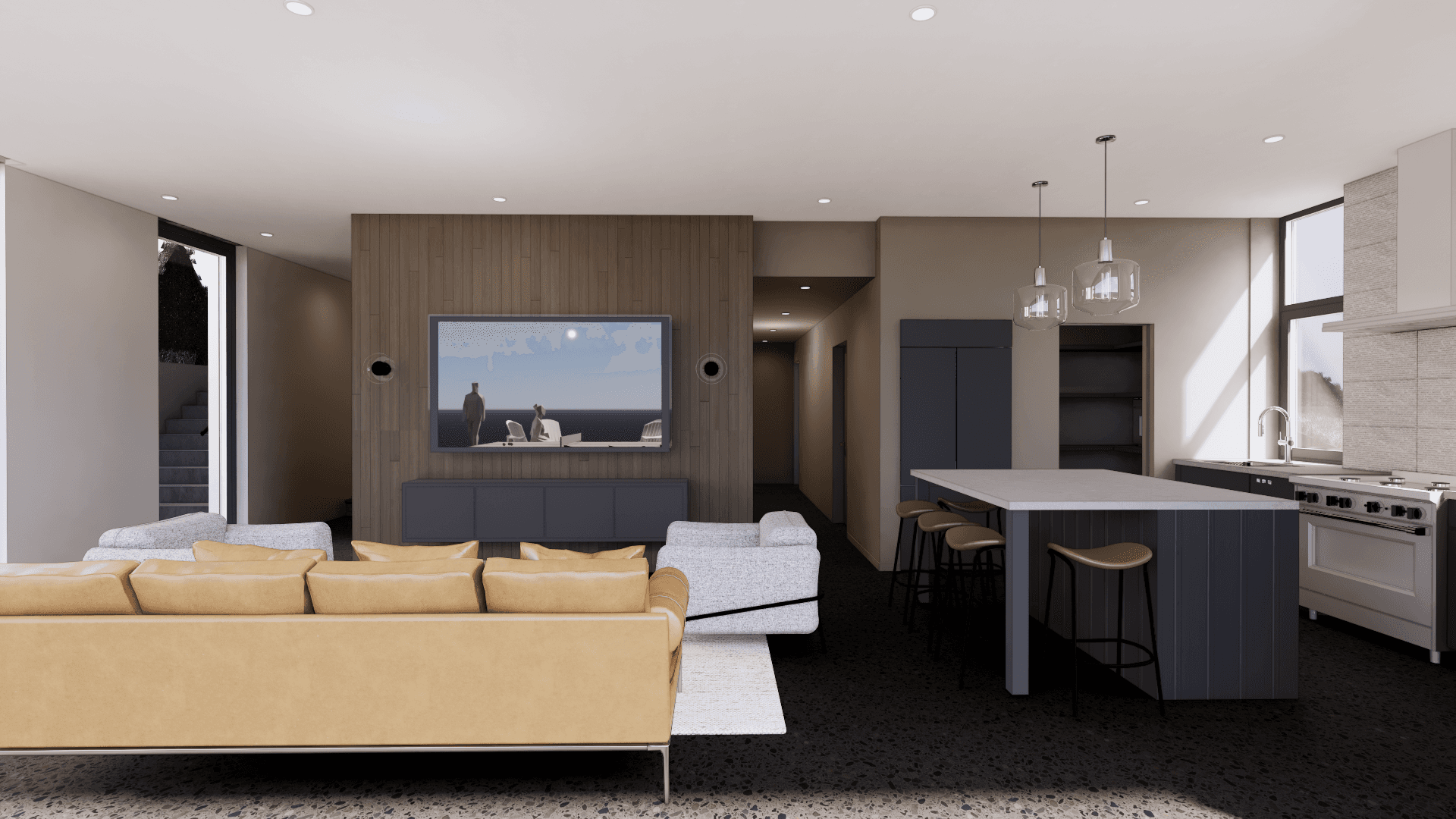 Brower Shores Lower Living Area