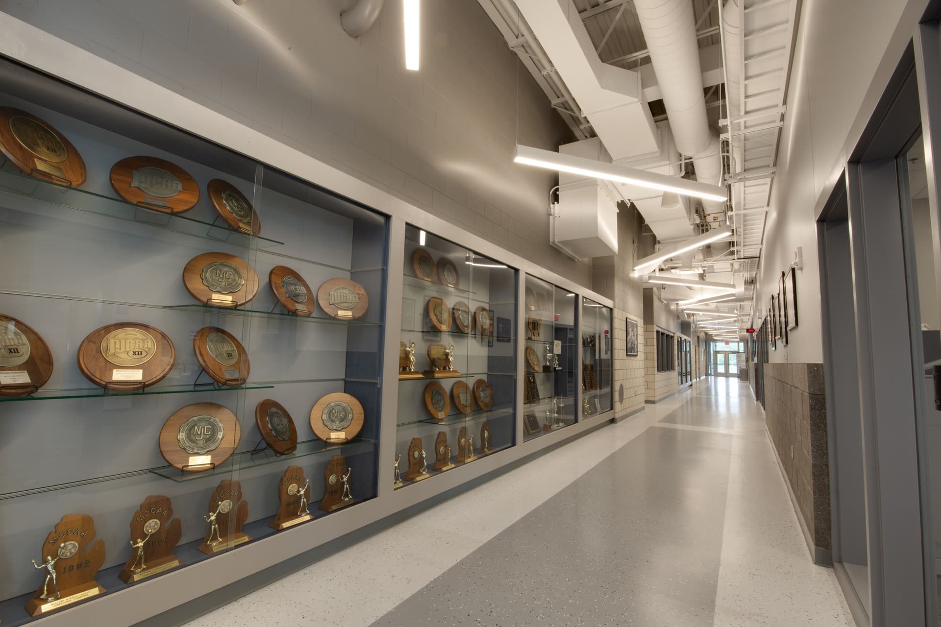 KCC Miller Gym Awards Hallway 