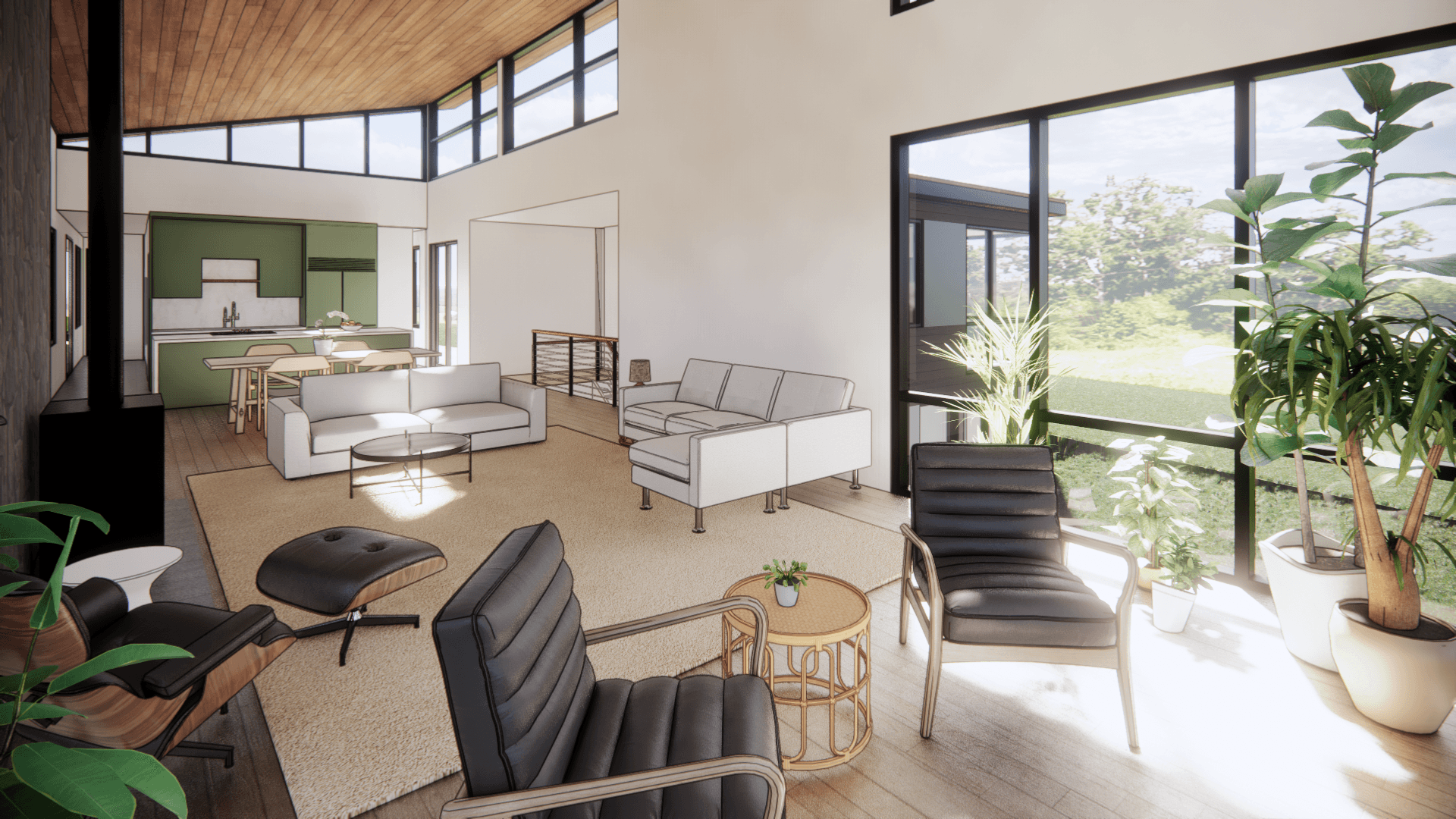 Field and Forest Sun Room Rendering